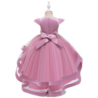 Robe de mariée longue de haute qualité pour fille, robe de demoiselle d'honneur exquise pour fête, robe d'anniversaire rose pour enfant de 8 ans