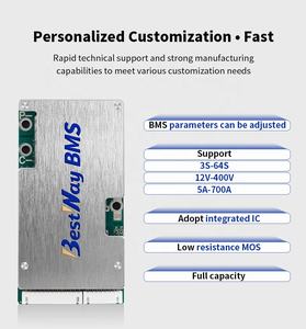 Bms 24v 36v 48v 4S 5S 7S 9S 10S 12S 13S 14S ליתיום LiFePO4 NMC סוללה 15A 20A 25A 30A bms עם איזון & off על מתג - Product Image 6