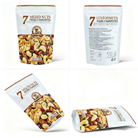 Custom Eco Vriendelijke Vochtbestendige Aluminium Hersluitbare Ziplock Staande Food Grade Mylar Zakken Voor Noten Verpakking