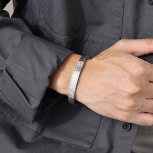 2024 Trendy Waterproof Stainless Steel Cuff <b>Bangle</b> for Women 18K Gold Plated High Quality Custom New Jewelry Perfect Gift - Product Image 4