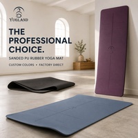 Tapis de yoga en PU sablé antidérapant Yugaland pour importateurs