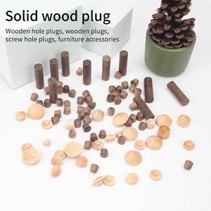 Bouchons en <span class=keywords><strong>bois</strong></span> ronds personnalisés bouton champignon bouchons à tête ronde plate en <span class=keywords><strong>bois</strong></span> pour couvercles de trous de vis accessoires de meubles de couvercle artisanal - Product Image 2