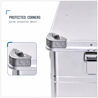 Coinnets de superposition robustes en aluminium pour boîtes industrielles, OEM/ODM disponibles, capacité 240L, résistants aux intempéries IP64, finition haute brillance
