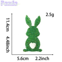 Nuevo Parche Bordado con Lentejuelas Termoadhesivas de Conejito Colorido de Pascua para Decoración de Camisetas, Sudaderas y Gorras