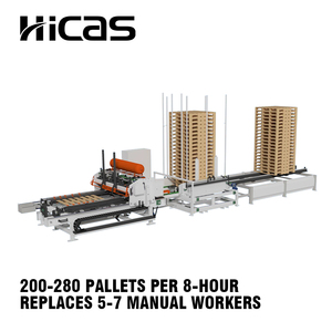 Machine à clouer les palettes semi-automatique horizontale HICAS SF9026, capacité de 25 à 35 palettes/heure, pour les États-Unis, le Canada, le Mexique, GMA CE - Product Image 1