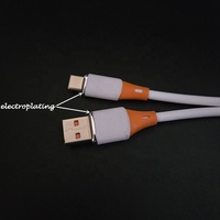 Regalo Promocional Corporativo, Artesanía Electrochapada, Cables USB a 8 Pines de Silicona con Protección Contra Congelación