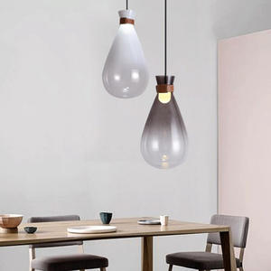 Nordic Designer Multi-Head <b>Balloon</b> Leather Chandelier Teardrop Glass Pendant for Living Room Dining Room Bar Counter Chandelier - Product Image 6