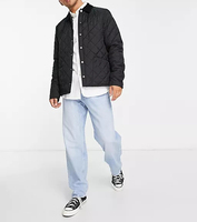 Nouvelle conception, veste bomber matelassée vintage réversible de haute qualité à col montant et boutons pour homme