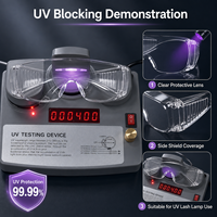 Lunettes de protection UV pour extensions de cils, lampes UV LED pour le durcissement des cils, lunettes de sécurité transparentes enveloppantes