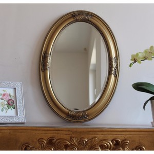 Bộ Gương Trang Trí Tường Phòng Khách Hiện Đại Châu Âu Bằng Nhựa Resin Chạm Khắc Hình Trái Xoan Đồ Nội Thất Sân Vườn - Product Image 2