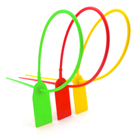 Numéro personnalisé joints en plastique insert en métal PP matériel plastique joint de sécurité en plastique serrures jetables étiquettes d'étanchéité de sangle de sécurité