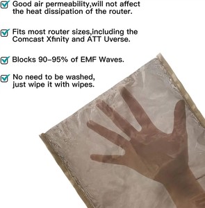 WiFiルーター放射線シールドカバースマートメーターカバーEMF放射線シールドバッグ - Product Image 4