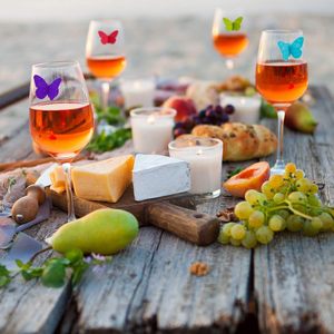 Juego de 10 Marcadores de Copas de Vino de Silicona con Diseño de Mariposa <span class=keywords><strong>para</strong></span> Bodas, Fiestas, Bares, Accesorios <span class=keywords><strong>para</strong></span> Copas de Vino de Silicona - Product Image 4