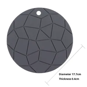 Châu Âu Phong Cách Nhiệt Độ Cao Bảng Mat Hiện Đại Rùa Hoa Văn Cách Nhiệt Cấp Thực Phẩm Silicone Coaster Dày Nồi Mat - Product Image 2