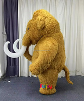 Costume de mamouth gonflable pour adulte, peluche réaliste, mascotte d'animal pour fête d'Halloween, cosplay