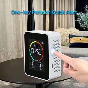 3 em 1 Digital <span class=keywords><strong>CO2</strong></span> Temperatura Umidade <span class=keywords><strong>Monitor</strong></span> Detector De Dióxido De Carbono Interior para Qualidade Do Ar - Product Image 2