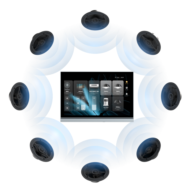 AISpeaker OEM Professional 8-Speaker Home Theater System Multizone Audio Control Panel Built-In WiFi Amplifier Intelligent Music