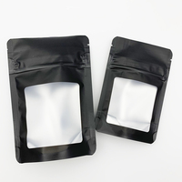 Mylar noir mat 1 livre zip-lock Logo personnalisé pochette refermable fermeture éclair fermeture éclair colorée vente en gros de sac résistant aux enfants debout