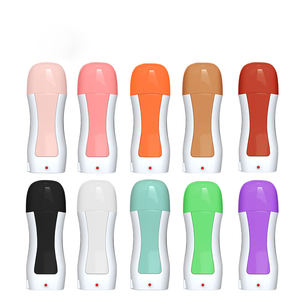 Outils de soins de <span class=keywords><strong>la</strong></span> peau Chauffe-<span class=keywords><strong>cire</strong></span> rose Épilation Épilateur électrique Rouleau sur cartouche Épilation Machine à épiler Rouleau dépilatoire - Product Image 1