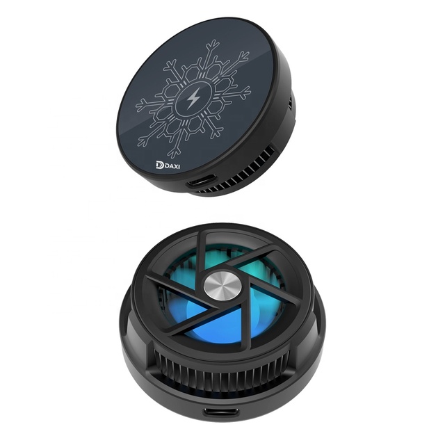 New Semiconductor TEC Cooling Plate Gaming Phone Cooling Fan with Magnetic Wireless Charging RGB Atmosphere Lamp Phone Radiator