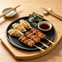 Poêle à steak Teppanyaki en fonte polie ESTICK, surface antiadhésive, facile à nettoyer, revêtement sans danger pour la santé, utilisation en restaurant, négociable