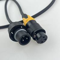 Câble XLR DMX étanche de 1 mètre pour lumière LED extérieure-Câble de transfert mâle et femelle