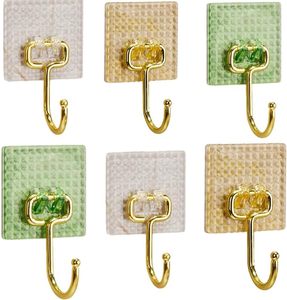 Light Luxury Silver Gray Eco-Friendly PET Adhesive <b>Hook</b> Flexible Design Multi-Functional Wall Mounted Hanger Trend Bathroom - Product Image 5