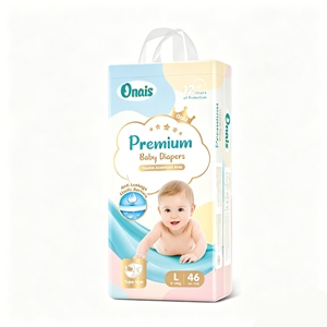 Nouvelle conception de couches-culottes pour bébé imprimées sur mesure, super absorbantes, de qualité supérieure, jetables, imperméables, marque Onais - Product Image 1