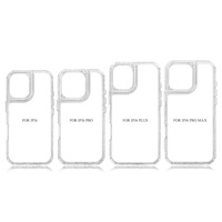 Novelcases - Fundas Protectoras para Teléfono Celular Transparentes, Resistentes al Agua y a los Golpes, con Placa de Aluminio TPU+PC 3 en 1 para Sublimación 2D, Personalizables