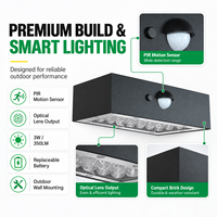 Lampe murale solaire LED IP65 étanche ultra-lumineuse pour cour, extérieur, clôture, jardin, porte, décoration murale