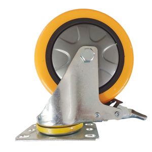 Fabricação Industrial Plástico 3 polegadas Roda Rolo Bola Rodízio Rodas De Poliuretano Supermercado Mercearia Carrinhos De Compras Pu Caster - Product Image 5