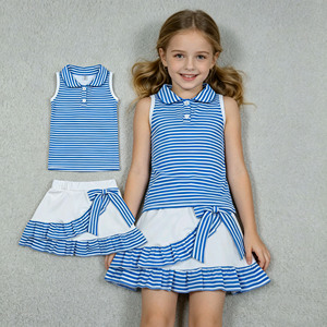 Conjuntos de Ropa Deportiva RTS para Niñas Pequeñas, Falda Pantalón con Volantes y Lazos Florales de Verano, Shorts con Forro para Yoga, Venta al Por Mayor - Product Image 1