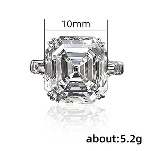 Anello Classico a Forma Quadrata Stile Matrimoniale per Donne - Product Image 5