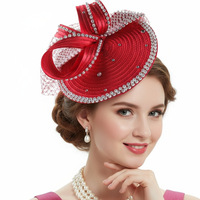 Chapeau d'église en satin pour femme, fascinateur floral unique pour mariage, cérémonie, dessiné à la main, pour fête d'affaires, toutes saisons