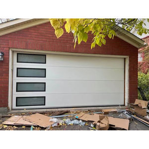 <span class=keywords><strong>Porte</strong></span> <span class=keywords><strong>de</strong></span> <span class=keywords><strong>garage</strong></span> <span class=keywords><strong>sectionnelle</strong></span> isolée résidentielle personnalisée 12 x 7, finition imitation bois, fournisseur d'or, style coulissant en métal, verre - Product Image 3