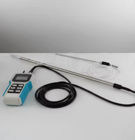 Anemometer Termal Portabel Langsung dari Pabrik, Pengukur Kecepatan Udara Berkecepatan Tinggi Maks 300m/s untuk Pengukuran Angin Pipa & Ventilasi