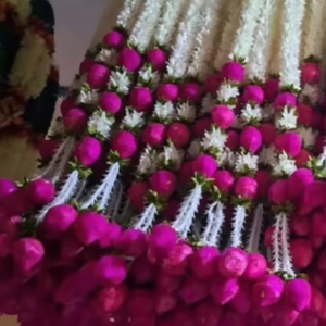 Jasmine avec guirlandes en bois Sola pour la décoration intérieure et extérieure décoration pour Haldi Mehndi Sangeet et guirlandes d'événement - Product Image 1