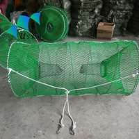 Jaula grande para peces, red de pesca de alta mar, 70*140cm, color verde, trampa de resorte para bacalao negro, para EE. UU.
