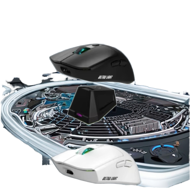 Jedel 6D Lightweight 2.4Ghz+BT Wireless Gaming Mouse Dual Mode RGB Light With Magnetic Charging Dock