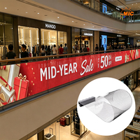 Film LED cristallin P4 P10 adhésif pour écran LED, idéal pour les balustrades en verre des centres commerciaux, affichage publicitaire promotionnel