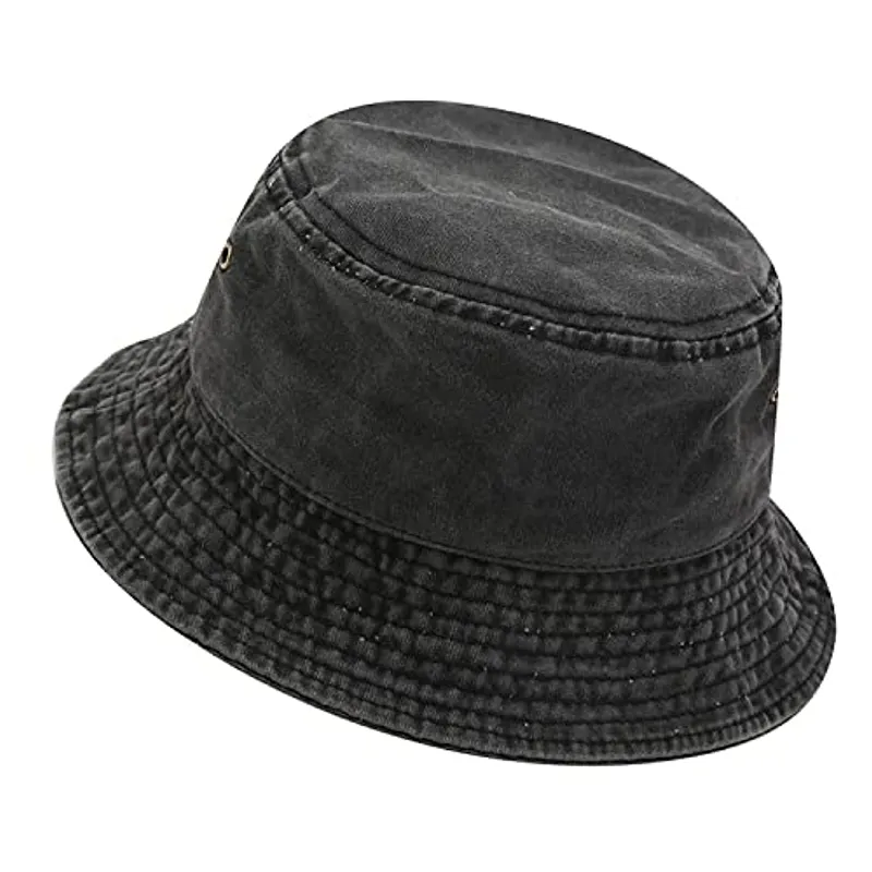 2021 Distressed Jeans Denim Frauen Fischer Cowboy Eimer Hüte mit breiter Krempe für Erwachsene
