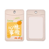 Étui à cartes de luxe style anime Kawaii en cuir PU, design vertical et fin, pour étudiants, pochette pour carte de bus, vente en gros, impression personnalisée disponible