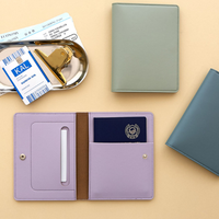 Porte-passeport multifonction en cuir PU, accessoires de voyage, étui pour cartes, porte-cartes de crédit pour l'enregistrement à l'aéroport