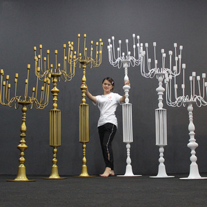 Accessoires de scène de mariage grands chandeliers <span class=keywords><strong>en</strong></span> <span class=keywords><strong>fer</strong></span> <span class=keywords><strong>forgé</strong></span> décoration de Pâques du sol au sol centre commercial décoration Meichen. - Product Image 5