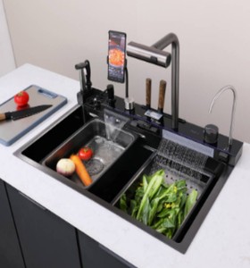 Évier de cuisine double à encastrer en acier inoxydable avec surface brossée, acier épaissi de calibre 16 - Product Image 4