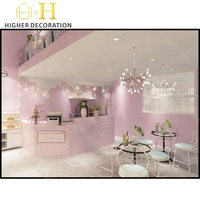 Vitrine de présentation en marbre et verre avec éclairage LED, comptoir en bois pour boulangerie, confiserie, café, pour la vente en magasin et en centre commercial