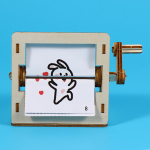 Máquina de Animación Manual de Pequeña Escala, Juguete Educativo STEM para Estudiantes, Materiales de Madera y Plástico - Product Image 3