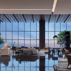 Fabricante directo, cama king size personalizable, juego de muebles de dormitorio de hotel, cabecero de tela, Suite de hospitalidad completa genial - Product Image 5