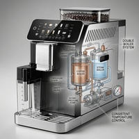 Machine à café expresso entièrement automatique avec moulin intégré, mousseur à lait automatique, machine à café professionnelle du grain à la tasse