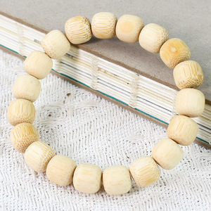 Pulsera de Bambú Dorado con Cuentas de Barril de 10x11mm, Patrón de Huevas de Pescado, Joyería Artesanal de Estilo Chino Tradicional Unisex - Product Image 4